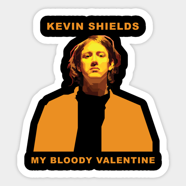 Kevin Shields In Vector Art Sticker by Hanafi